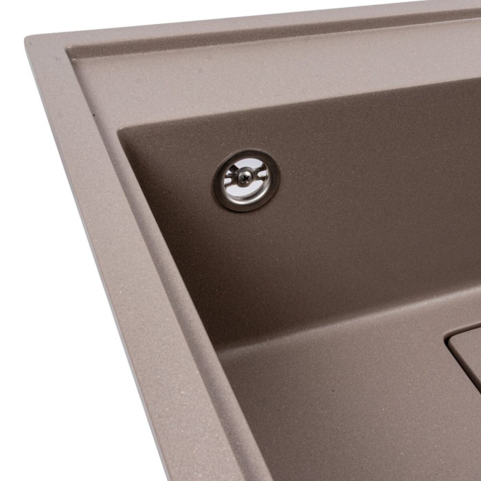 Valeso Sherlit 6050 dune - modern granite sink 60 cm with hidden drain