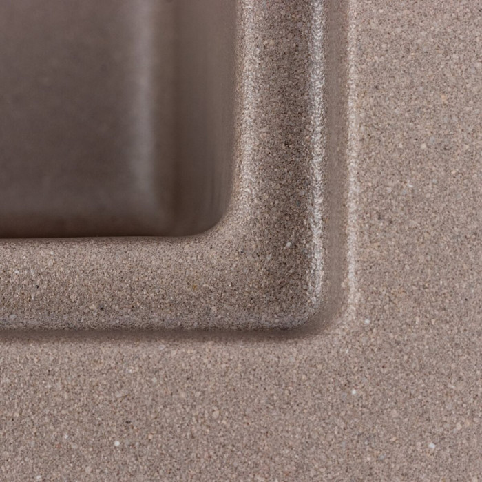 Valeso Sherlit 6050 dune - modern granite sink 60 cm with hidden drain