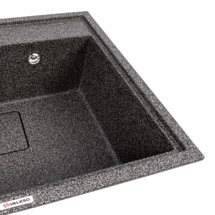 Valeso Sherlit 6050 graphite - "artificial" granite kitchen sink with concealed drain