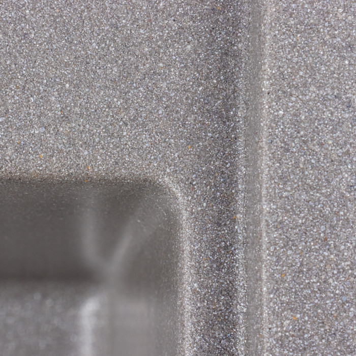 Valeso Sherlit 6050 monsoon grey – 60 cm wide kitchen sink made of artificial stone, without a dish drainer