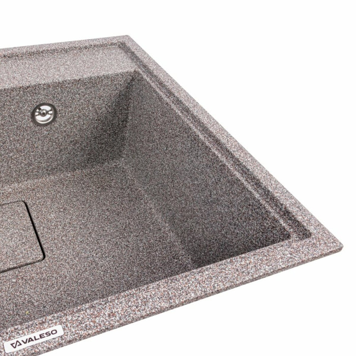 Valeso Sherlit 6050 Mix – 60 cm granite inset sink without drainer for kitchen