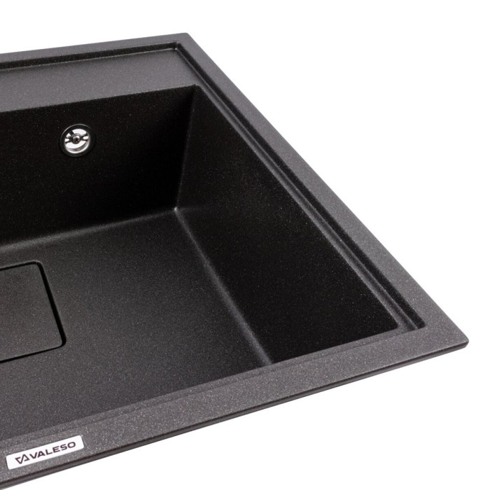 Valeso Sherlit 6050 morion - flush-mount kitchen sink 60 cm with matte surface