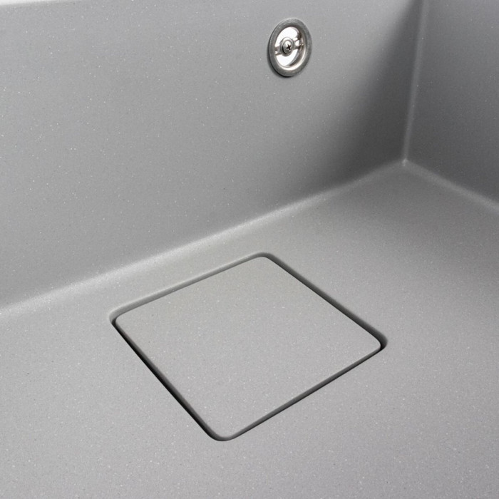 Valeso Sherlit 6050 metallic gray - 60 cm kitchen sink in the form of a large bowl without a wing