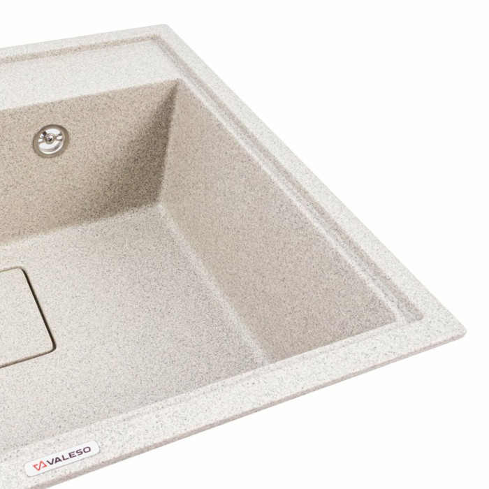 Valeso Sherlit 6050 gray - 60 cm granite kitchen sink without wing