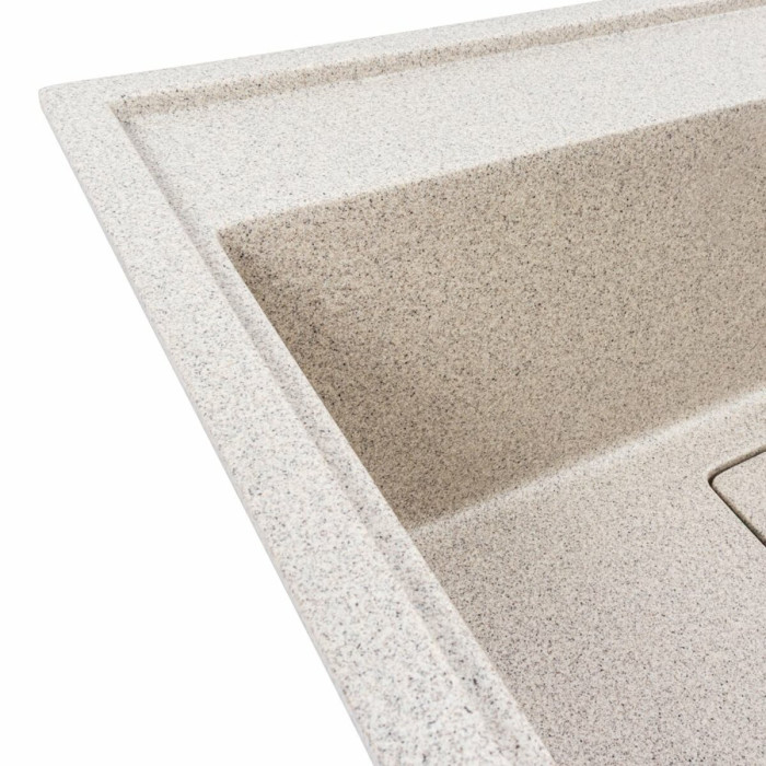 Valeso Sherlit 6050 gray - 60 cm granite kitchen sink without wing