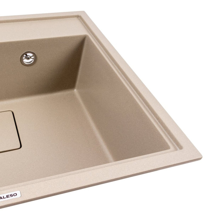 Valeso Sherlit 6050 Titanium – Rectangular 60 cm Kitchen Sink, Composite