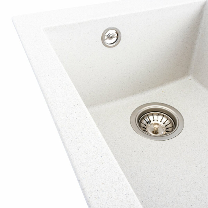 Valeso Sokil 4150 white with speckles - 41 cm wide inset kitchen sink