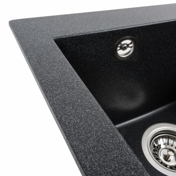 Valeso Sokil 4150 carbon - 41 cm small sink for kitchen countertop
