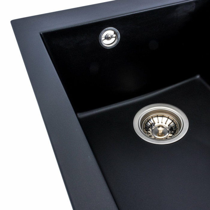 Valeso Sokil 4150 black - matte compact kitchen countertop sink