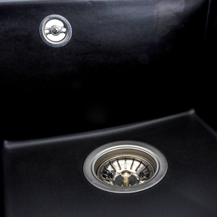 Valeso Sokil 4150 black - matte compact kitchen countertop sink