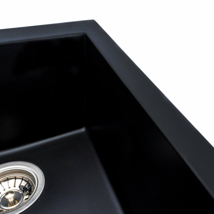 Valeso Sokil 4150 black - matte compact kitchen countertop sink