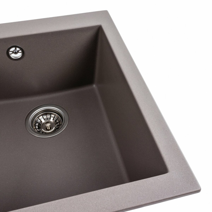 Valeso Sokil 4150 dune - 41 cm wide bowl sink with deep bowl; quartz composite