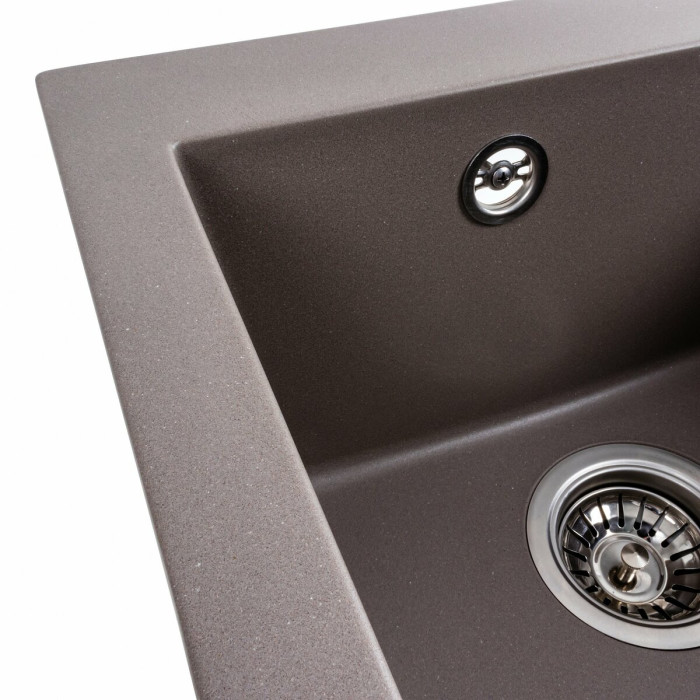 Valeso Sokil 4150 dune - 41 cm wide bowl sink with deep bowl; quartz composite