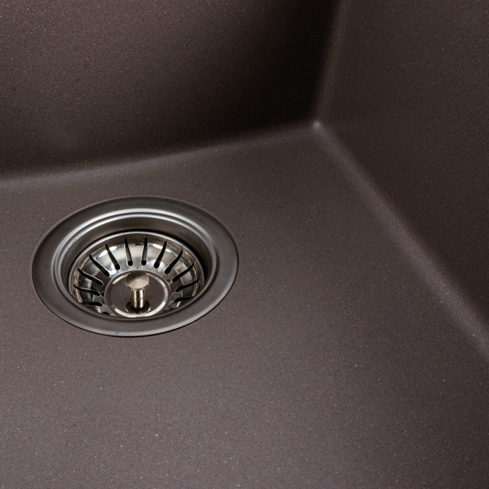 Valeso Sokil 4150 dune - 41 cm wide bowl sink with deep bowl; quartz composite