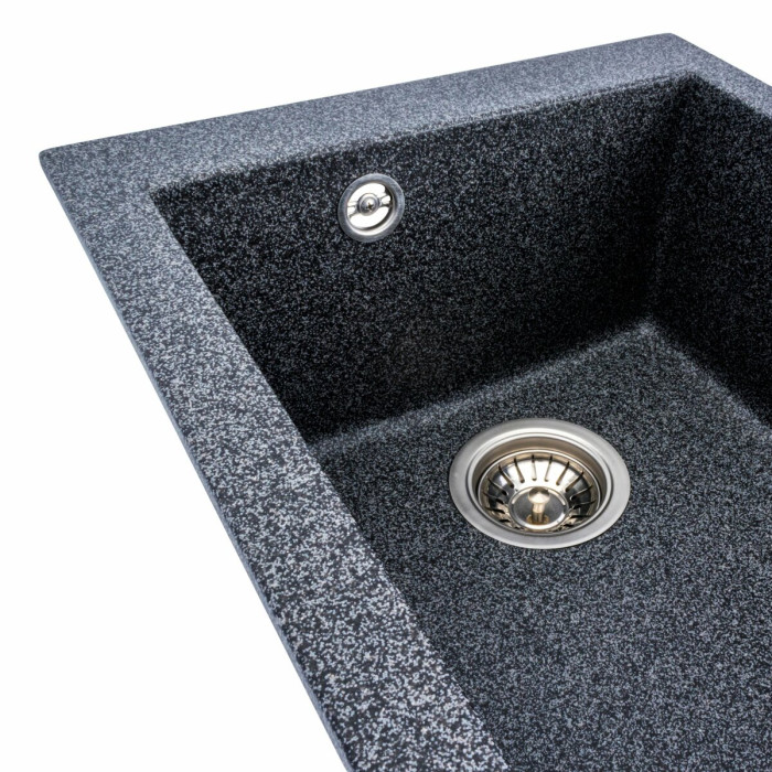 Valeso Sokil 4150 graphite - 41 cm small artificial granite kitchen sink