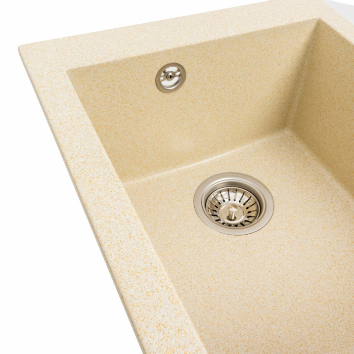 Valeso Sokil 4150 sand - 41 cm wide granite mini-sink for kitchen