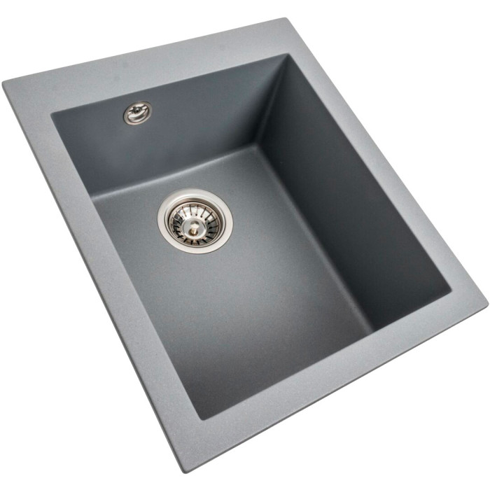 Valeso Sokil 4150 gray metallic - 41 cm matte sink for countertop installation