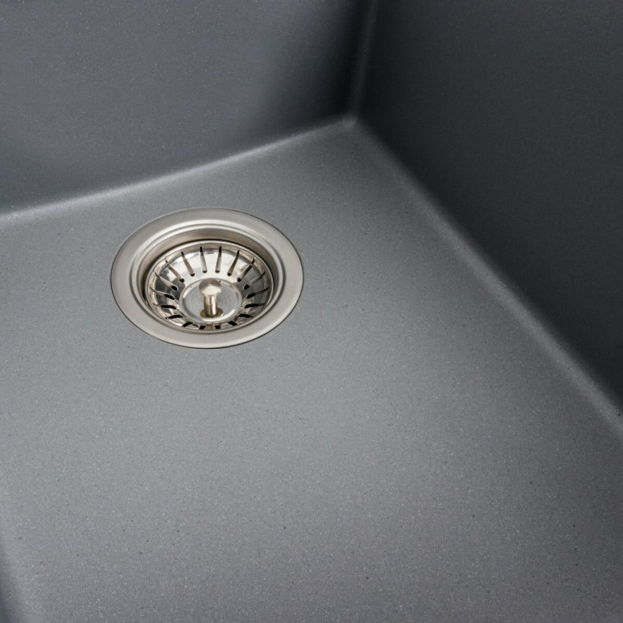 Valeso Sokil 4150 gray metallic - 41 cm matte sink for countertop installation