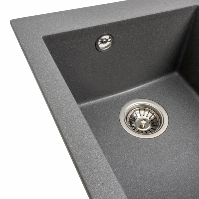 Valeso Sokil 4150 gray monsoon - 41 cm wide quartz composite kitchen sink