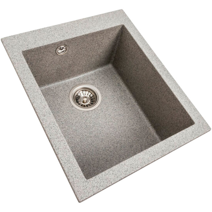 Valeso Sokil 4150 gray - 41 cm wide built-in kitchen countertop sink