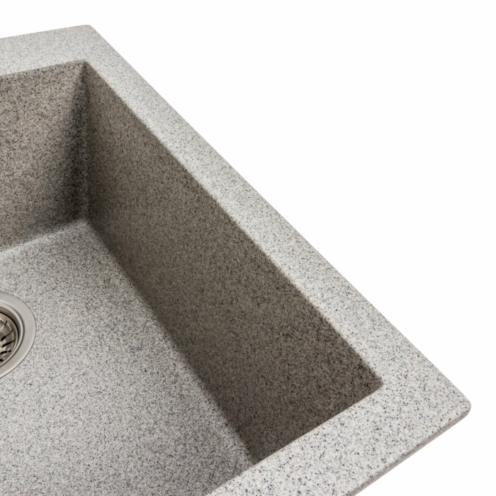 Valeso Sokil 4150 gray - 41 cm wide built-in kitchen countertop sink
