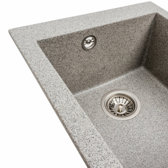 Valeso Sokil 4150 gray - 41 cm wide built-in kitchen countertop sink