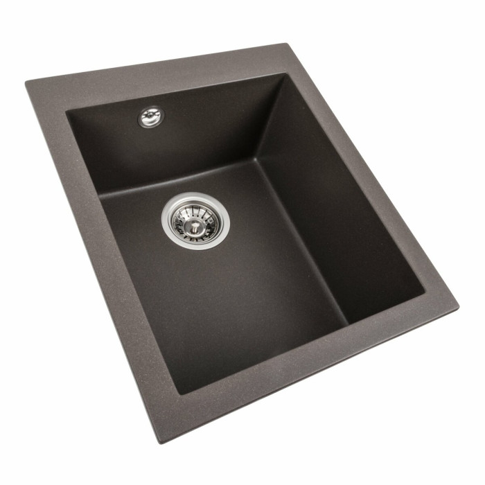Valeso Sokil 4150 dark rock – small inset sink 41 cm made of quartz composite