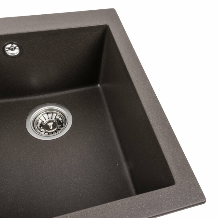 Valeso Sokil 4150 dark rock – small inset sink 41 cm made of quartz composite