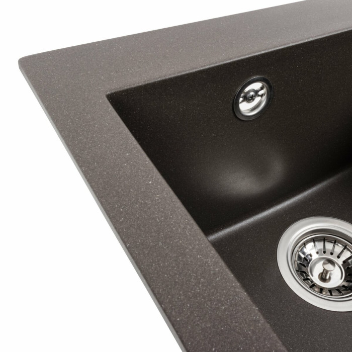 Valeso Sokil 4150 dark rock – small inset sink 41 cm made of quartz composite