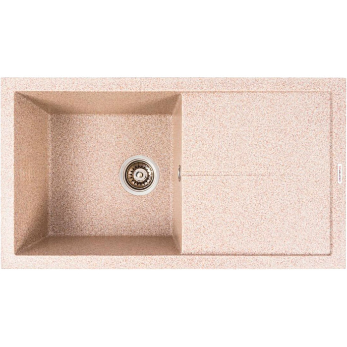 Valeso Solid 7843 caramel - 78 cm inset kitchen sink; countertop installation