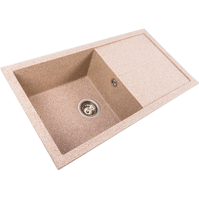 Valeso Solid 7843 caramel - 78 cm inset kitchen sink; countertop installation