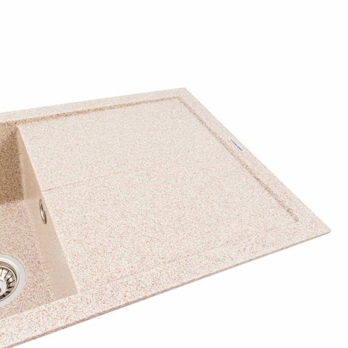 Valeso Solid 7843 caramel - 78 cm inset kitchen sink; countertop installation