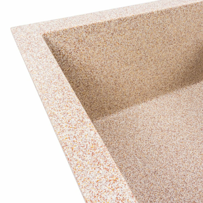Valeso Solid 7843 caramel - 78 cm inset kitchen sink; countertop installation