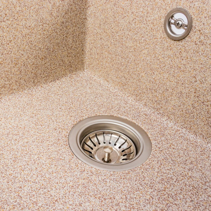 Valeso Solid 7843 caramel - 78 cm inset kitchen sink; countertop installation
