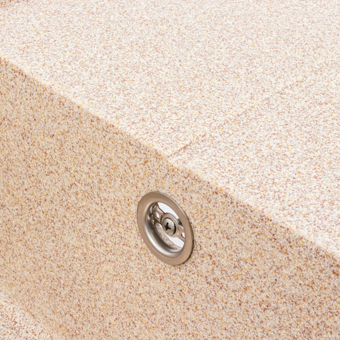 Valeso Solid 7843 caramel - 78 cm inset kitchen sink; countertop installation