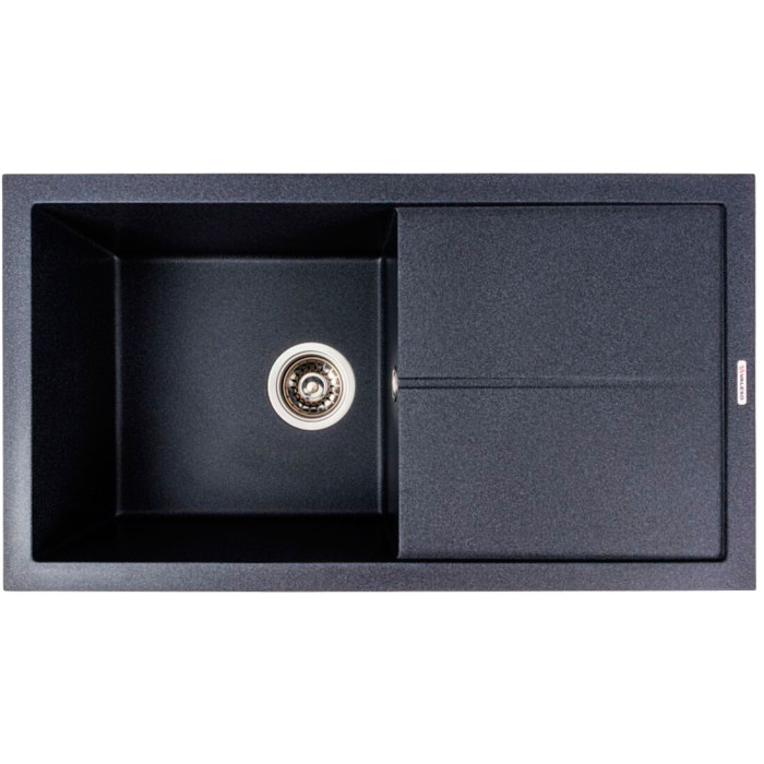 Valeso Solid 7843 carbon - 78 cm inset kitchen sink with dish wing