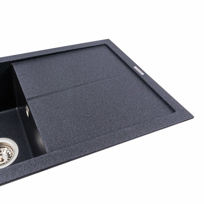 Valeso Solid 7843 carbon - 78 cm inset kitchen sink with dish wing