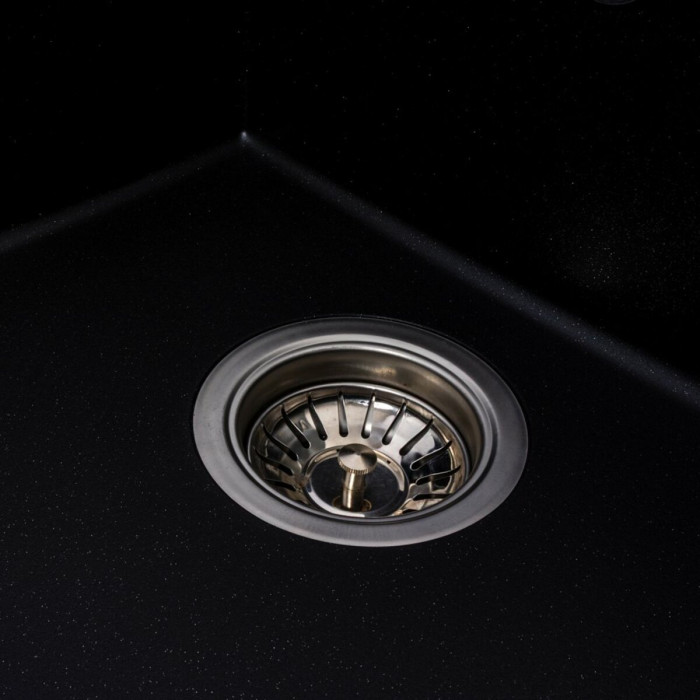 Valeso Solid 7843 black metallic - 78 cm symmetrical rectangular kitchen sink
