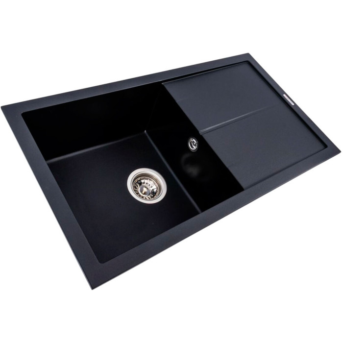 Valeso Solid 7843 black - 78 cm composite sink with drying platform