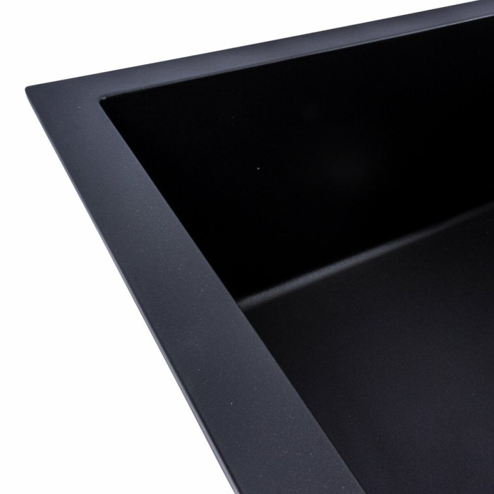 Valeso Solid 7843 black - 78 cm composite sink with drying platform