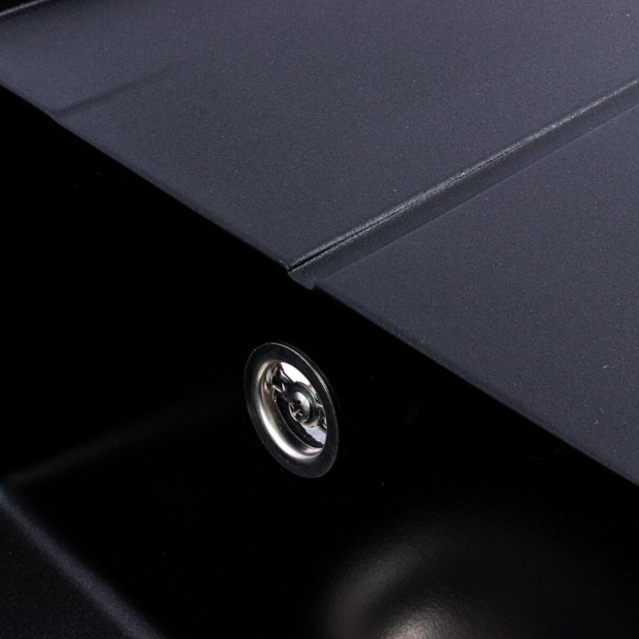 Valeso Solid 7843 black - 78 cm composite sink with drying platform