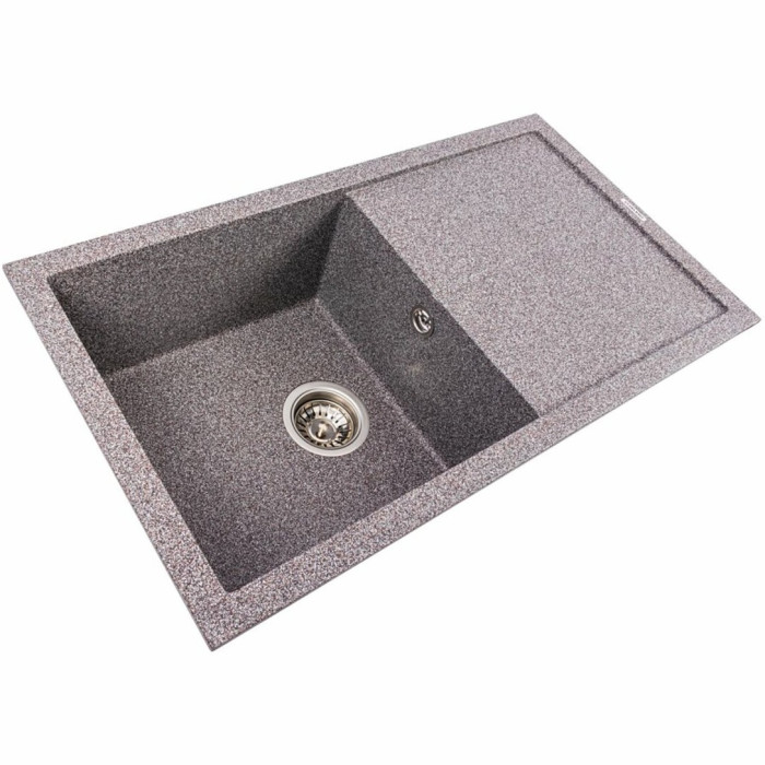 Valeso Solid 7843 mix - 78/43 cm granite matte kitchen sink with wing