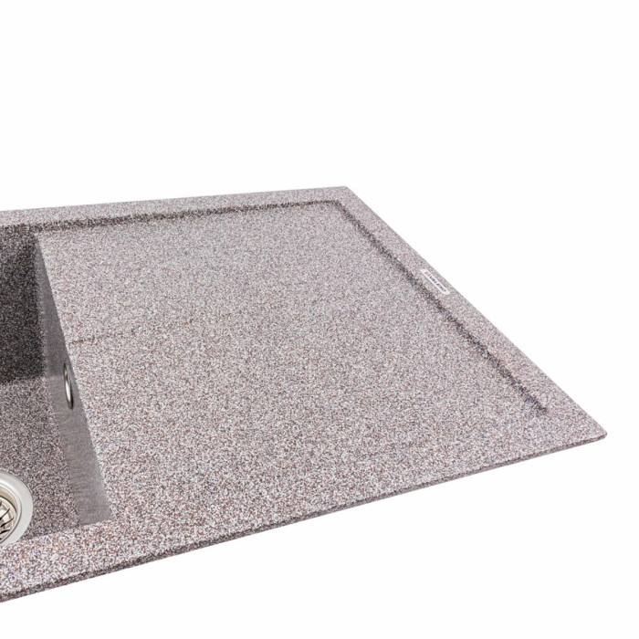 Valeso Solid 7843 mix - 78/43 cm granite matte kitchen sink with wing