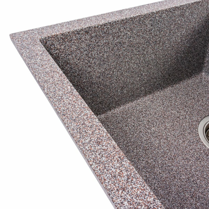 Valeso Solid 7843 mix - 78/43 cm granite matte kitchen sink with wing