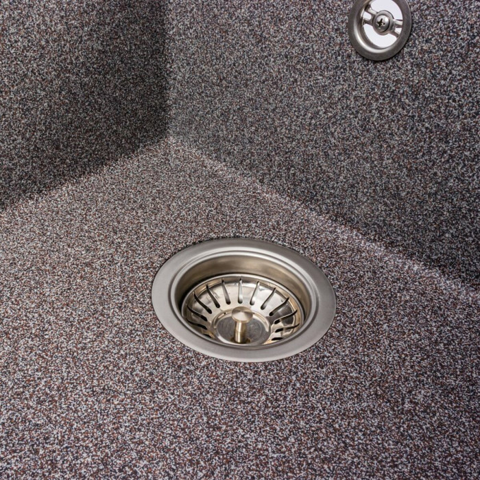 Valeso Solid 7843 mix - 78/43 cm granite matte kitchen sink with wing