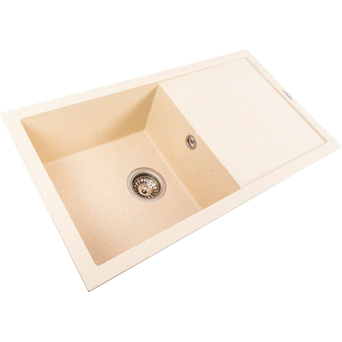 Valeso Solid 7843 sand - 78 cm wide quartz built-in kitchen sink