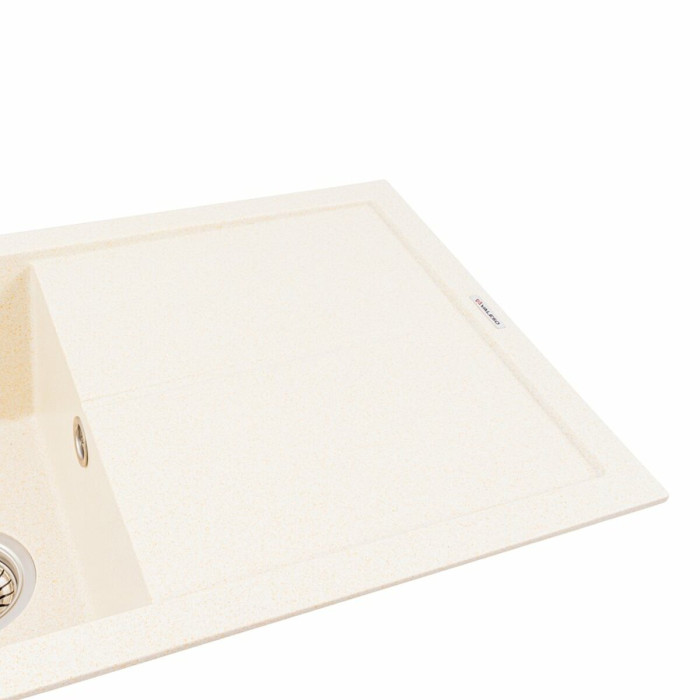 Valeso Solid 7843 sand - 78 cm wide quartz built-in kitchen sink