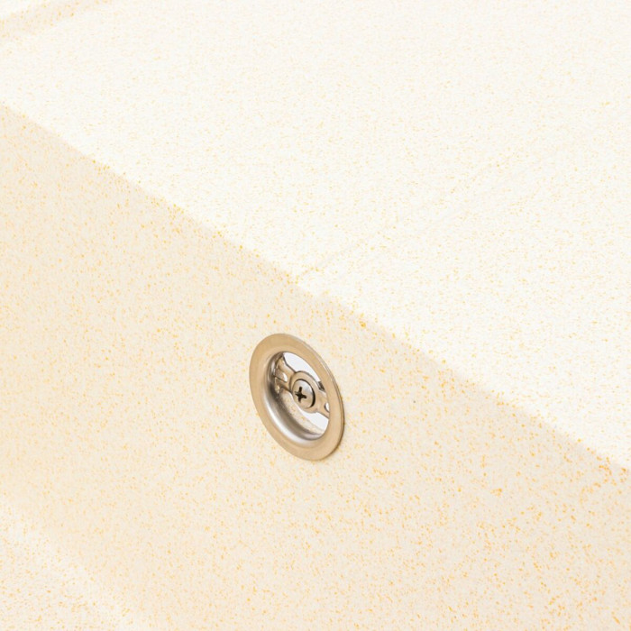 Valeso Solid 7843 sand - 78 cm wide quartz built-in kitchen sink