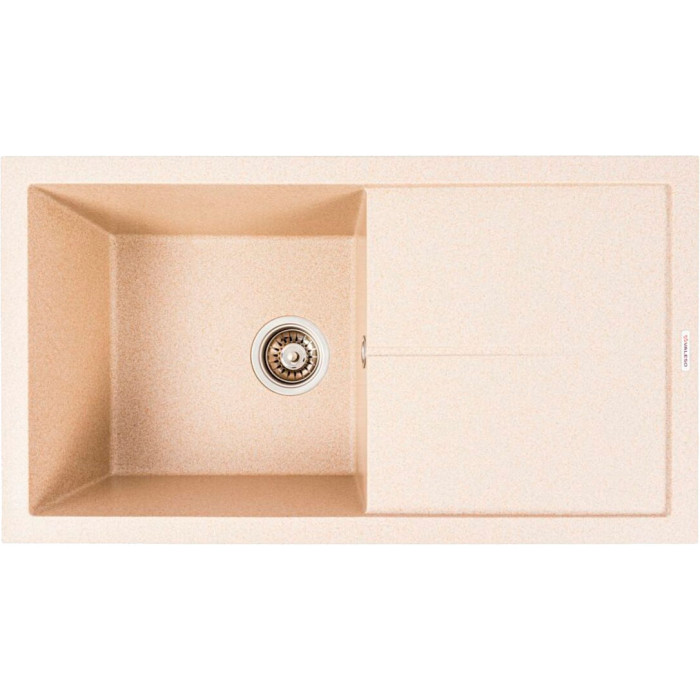 Valeso Solid 7843 safari - 78/43 cm stone inset kitchen sink with pan