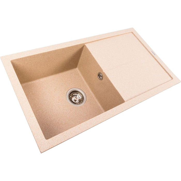 Valeso Solid 7843 safari - 78/43 cm stone inset kitchen sink with pan
